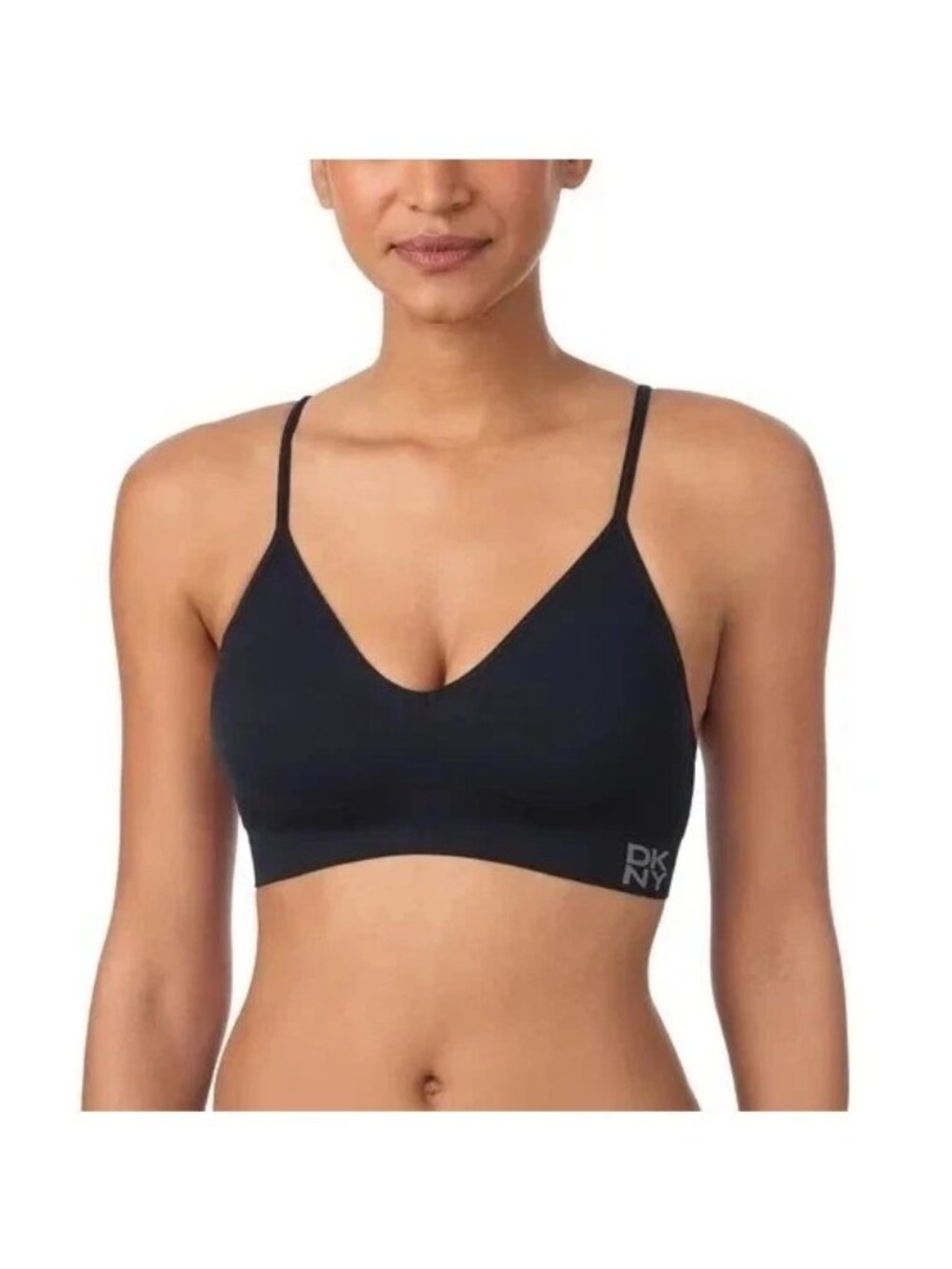 DKNY 2-Pack Womens Seamless Bra With Adjustable Straps & Back Closure - Size L